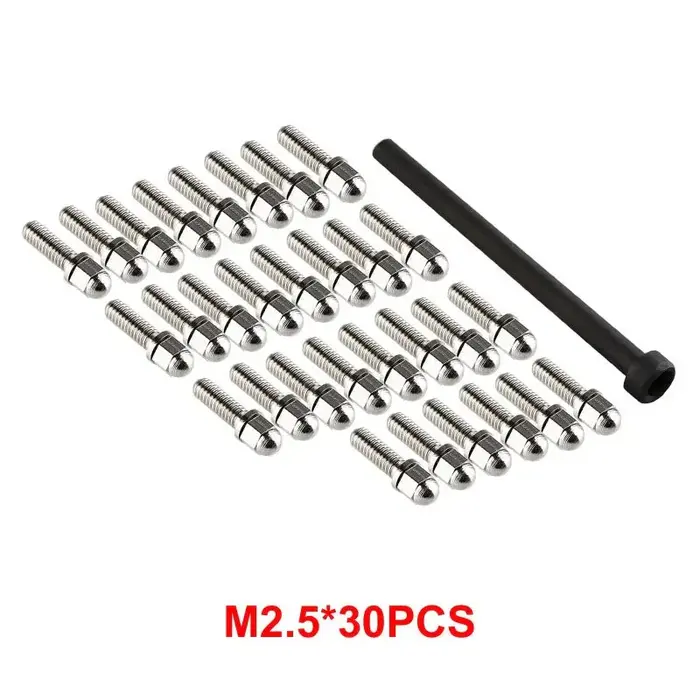 INJORA WH-09-M2.5 - INJORA 30pcs M2.5 Metal Screws for 1.9" 2.2" Wheel Rims