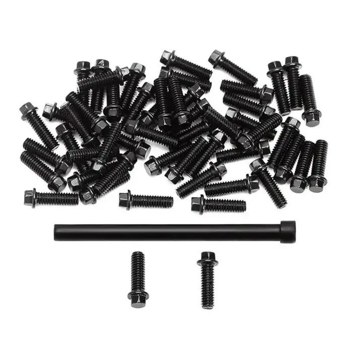 INJORA WH-19-50M2.5 - INJORA 50pcs M2.5 Black Steel Screws for INJORA 1.9" 2.2" Beadlock Wheel Rims