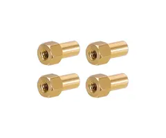 INJORA SCX24-128-4 - INJORA 4pcs M2 Brass Nuts for INJORA +5mm SCX24 Wheel Hex Extenders