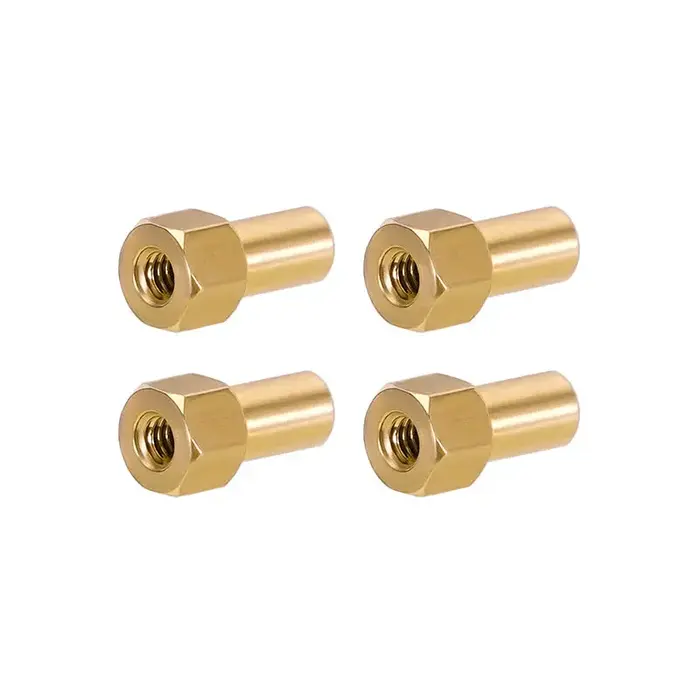 INJORA SCX24-128-4 - INJORA 4pcs M2 Brass Nuts for INJORA +5mm SCX24 Wheel Hex Extenders