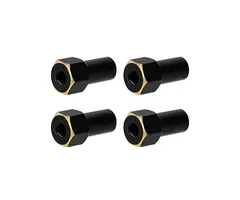 INJORA SCX24-129-4 - INJORA 4pcs Black M2 Brass Nuts for INJORA +5mm SCX24 Wheel Hex Extenders