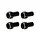 SCX24-129-4 - INJORA 4pcs Black M2 Brass Nuts for INJORA +5mm SCX24 Wheel Hex Extenders