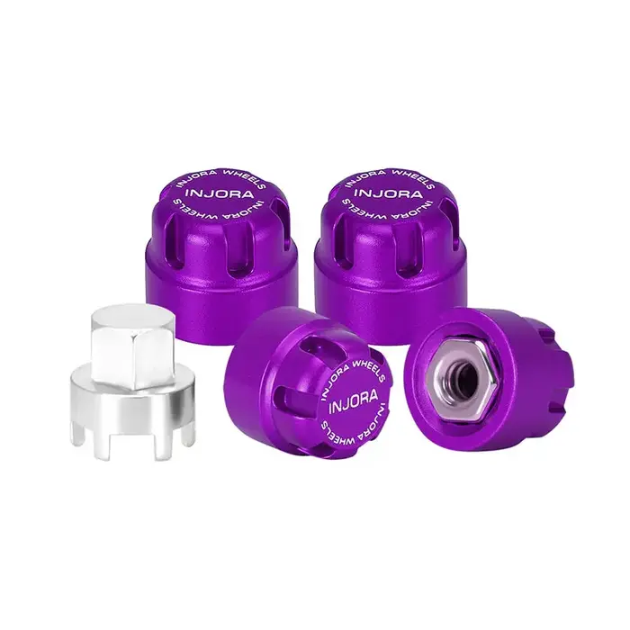 INJORA WH-28PU - INJORA Purple M2.5 Wheel Lock Nuts with Aluminum Cap for 1/18 TRX4M Ascent-18