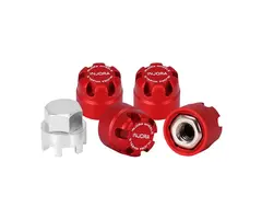 INJORA WH-28RD - INJORA Red M2.5 Wheel Lock Nuts with Aluminum Cap for 1/18 TRX4M Ascent-18