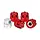 WH-28RD - INJORA Red M2.5 Wheel Lock Nuts with Aluminum Cap for 1/18 TRX4M Ascent-18