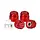 WH-27RD - INJORA Red M2 Wheel Lock Nuts with Aluminum Cap for 1/24 SCX24 AX24 FCX24M