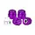 WH-27PU - INJORA Purple M2 Wheel Lock Nuts with Aluminum Cap for 1/24 SCX24 AX24 FCX24M