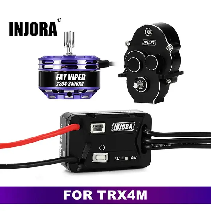 INJORA MBL32G2-INM17 - INJORA MBL32 G2 Waterproof Brushless ESC & 2204 Fat Viper Motor for 1/18 TRX4M Upgrade