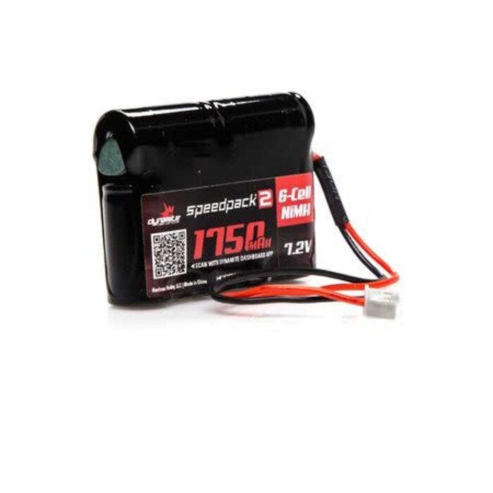 DYNAMITE DYNB2466 - 7.2V 1750mAh 6-Cell Speedpack2 Mini-T NiMH Battery: XH-1S (Losi Mini Plug)