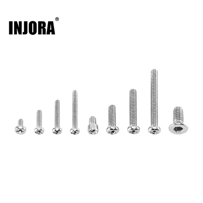 INJORA SCX30-24 - INJORA Grade 12.9 Alloy Steel M1.0 M1.4 M2.0 Screws Set for 1/30 SCX30