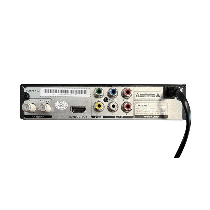 3300STB - iView ATSC Converter Box with Recording, Media Player, Built-in Digital Clock, Analog to Digital, QAM Tuner, HDMI, USB