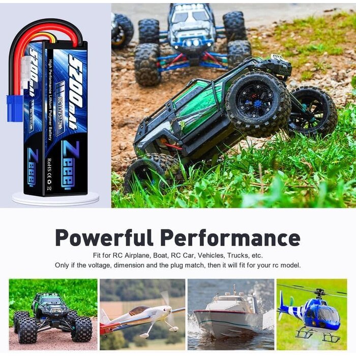 Dynamite Reaction 2 11.1V 5000 mah 3s 50C Lipo hrdcs ec5 Dynb5035h5