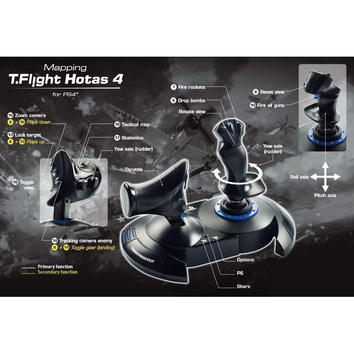 T.Flight-HOTAS-4 - Thrustmaster T.Flight HOTAS 4 (Compatible with PS5, PS4 and PC)