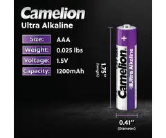 Camelion LR03-BP4UT - Camelion AAA Ultra Alkaline Batteries Blister 4Pk