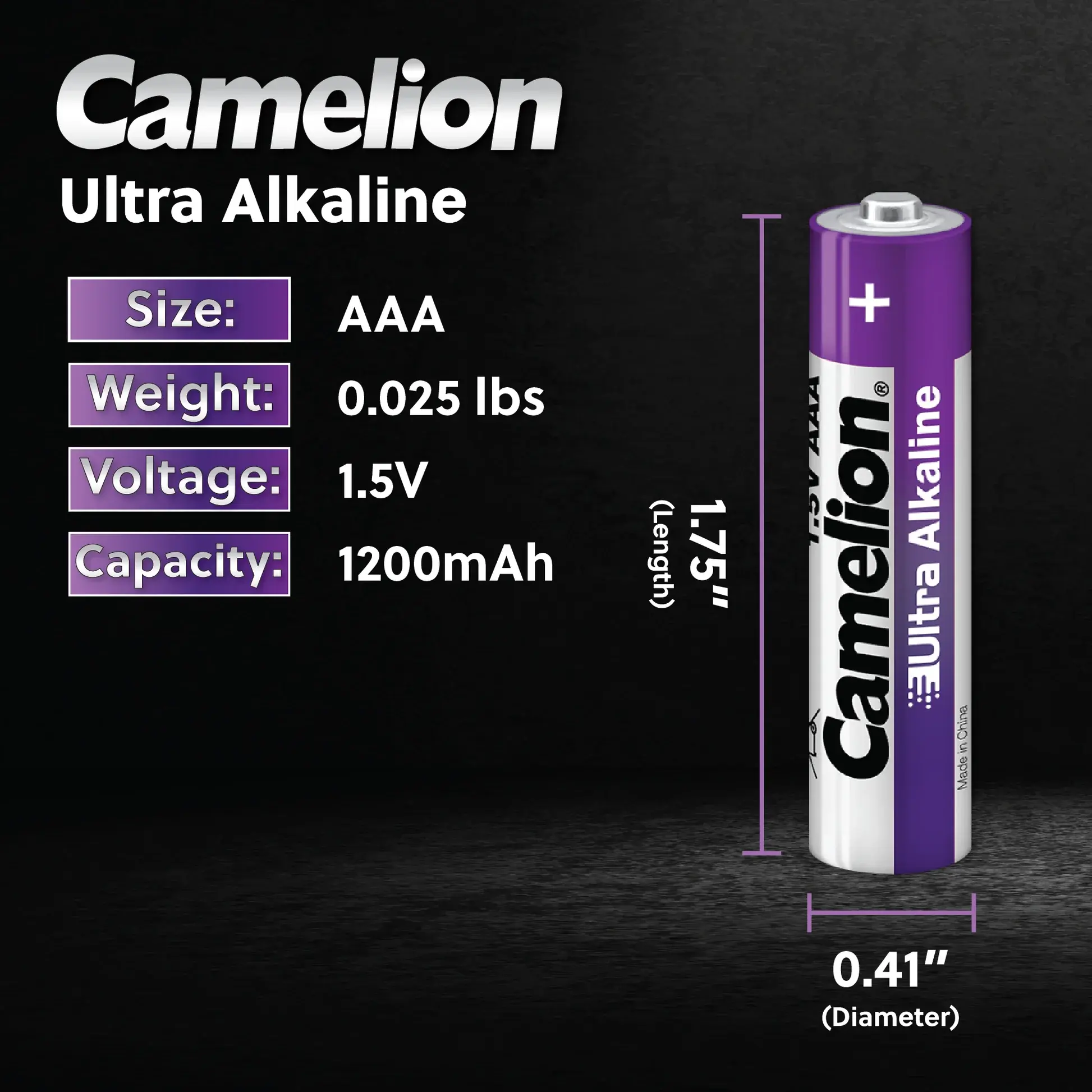 Camelion LR03-BP4UT - Camelion AAA Ultra Alkaline Batteries Blister 4Pk