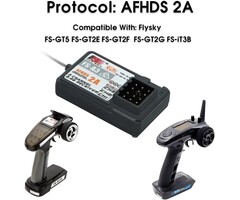 FS-A3 - GLOBACT Flysky 3CH Receiver 2.4G AFHDS 2A for Flysky FS-GT5 FS-GT2E FS-GT2F FS-GT2G FS-iT3B FS-iT3C Transmitter (2 PCS)