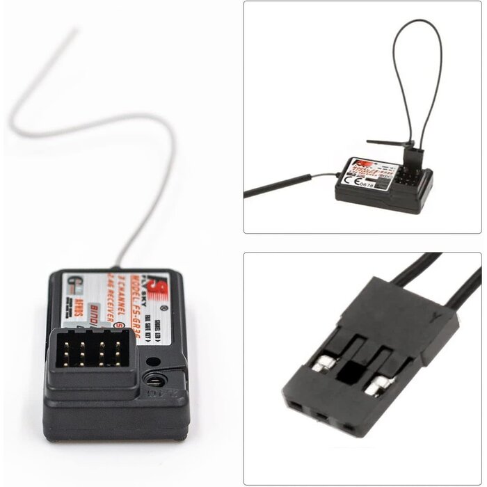 FS-GR3E - WOAEIUOS Flysky Receiver AFHDS Long Range 3CH 2.4GHz Surface Receiver for FS-GT2 FS-GT2B FS-GT3B FS-GT3C FS-IT4S Transmitter RC Car Boat