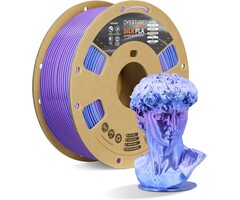 OVPLA-SLK-PRWNKL - OVERTURE Silk Periwinkle PLA Rainbow Filament 1.75mm, Bi-Color Shiny PLA Finish, Smooth & Glossy, 1kg Spool (2.2lbs), Ideal for Cosplay Jewelry & Home Decor
