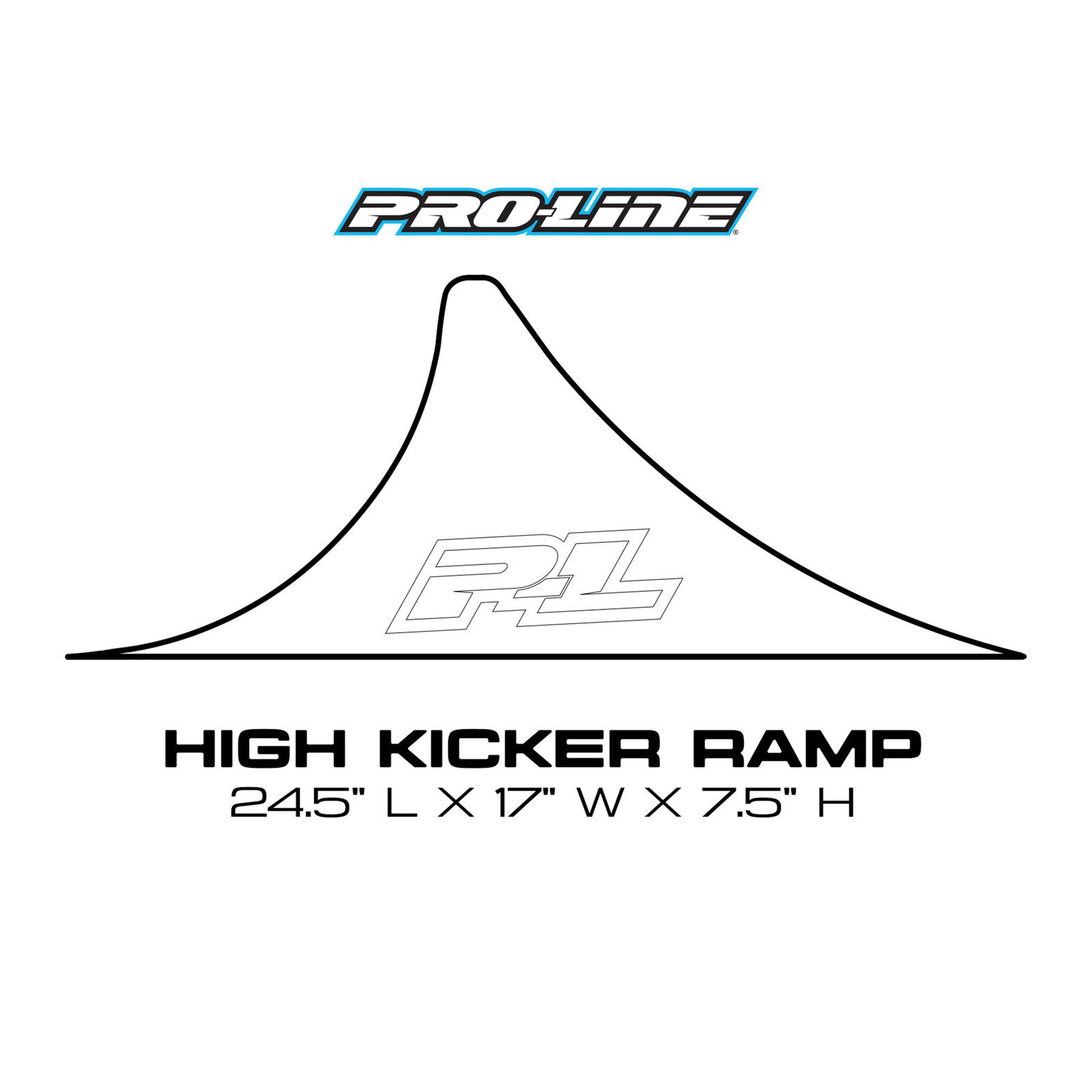 Pro-Line Racing PRO652300 -ProLine Racing High Kicker Ramp, 24.5" L X 17" W X 7.5" H