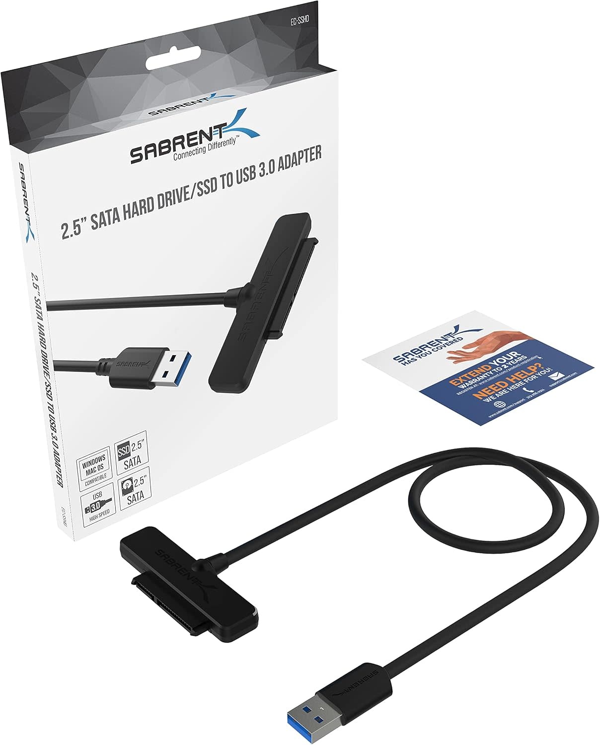 BENFEI SATA to USB Cable, 2in1 USB-C/USB 3.0 to SATA III Hard Driver Adapter