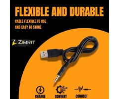(3.3FT) USB to 3.5mm Jack Audio Adapter, Male AUX Audio Jack to USB 2.0 Male Charge Cable Adapter Cord for iPod Shuffle MP3 Player Headphones Speakers and Other Devices