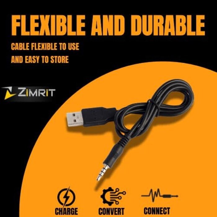 (3.3FT) USB to 3.5mm Jack Audio Adapter, Male AUX Audio Jack to USB 2.0 Male Charge Cable Adapter Cord for iPod Shuffle MP3 Player Headphones Speakers and Other Devices
