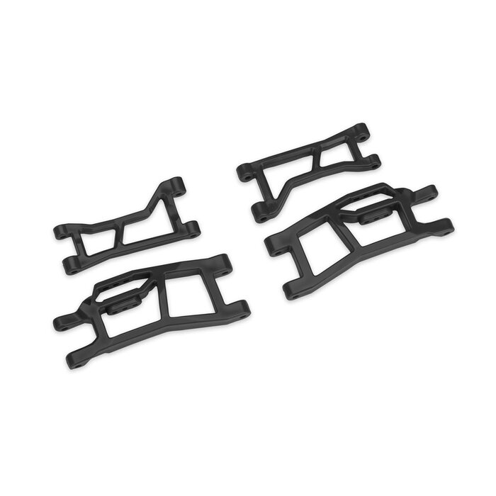 Traxxas 10725-BLK - Black WideMaxx Front Upper & Lower HD Suspension Arms, Mini Maxx & Mini XRT