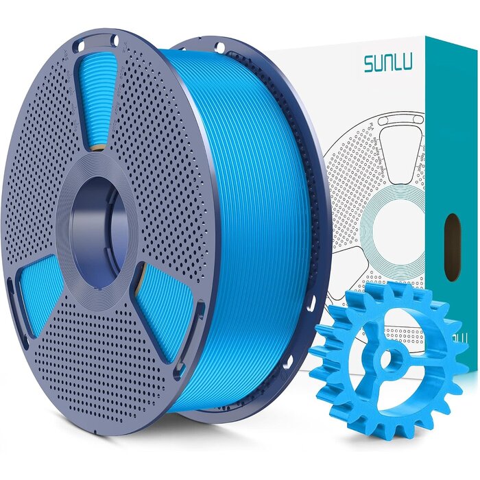 SUNLU-PLA-CYAN - SUNLU Cyan PLA 3D Printer Filament 1.75mm, Individually Vacuum Packed, 0.25kg per Spool
