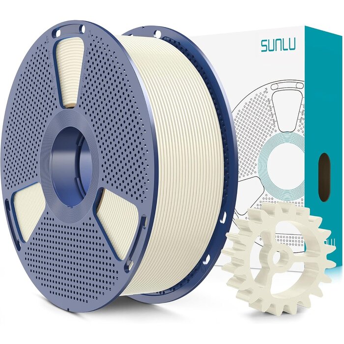 SUNLU-PLA-BONE-WHT - SUNLU Bone White PLA 3D Printer Filament 1.75mm, Individually Vacuum Packed, 0.25kg per Spool