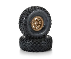Pro-Line Racing PRO1025415 - Pro-Line Racing 1/10 Limited Edition Aztek G8 1.9" Crawler Tires Mounted 12mm Bronze Impulse (2)