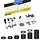 M1998 - Mardatt 65Pcs 8 Sizes Round Aluminum Spacer, 3.1x6mm(ID×OD) Black Aluminum Standoff Column Spacer, Length 0.5/1/1.5/2/2.5/3/6/10mm Thickness Aluminum Spacer for M3 Screws Bolts