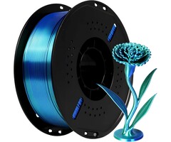 EPELAY-PLA-BLU-GRN - Epelay Deep Blue Green Dual Color PLA 3D Printer Filament 1.75mm, .25kg Spool, Galaxy Chameleon Color-Changing Filament, Light-Reactive Effect, Accuracy +/- 0.02 mm, Fits Most FDM Printers