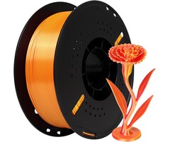 EPELAY-PLA-RED-GLD - Epelay Red Gold Dual Color PLA 3D Printer Filament 1.75mm, .25kg Spool, Galaxy Chameleon Color-Changing Filament, Light-Reactive Effect, Accuracy +/- 0.02 mm, Fits Most FDM Printers