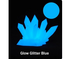 EPELAY-PLA-GLW-GLTR-BLU - Epelay Glow Glitter Blue  PLA 3D Printer Filament 1.75mm, .25kg Spool, Galaxy Chameleon Color-Changing Filament, Light-Reactive Effect, Accuracy +/- 0.02 mm, Fits Most FDM Printers