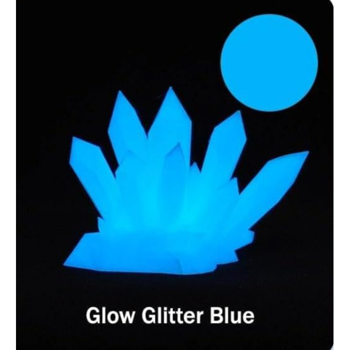 EPELAY-PLA-GLW-GLTR-BLU - Epelay Glow Glitter Blue  PLA 3D Printer Filament 1.75mm, .25kg Spool, Galaxy Chameleon Color-Changing Filament, Light-Reactive Effect, Accuracy +/- 0.02 mm, Fits Most FDM Printers
