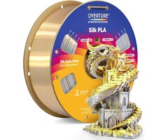 OVPLA-SILK-GLD-SLVR - OVERTURE Silk Gold-Silver PLA Dual Color Filament 1.75mm, Bi-Color Shiny PLA Finish, Smooth & Glossy, 1kg Spool (2.2lbs), Ideal for Cosplay Jewelry & Home Decor