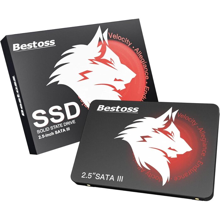 S201 - Bestoss SSD 1TB 2.5 Inch Internal Hard Drive for Pc or Laptop, SATA III 6Gb/s Internal State Drive, Up to 550MB/s, 520MB/s Write, Computer Storage Upgrade for Office, Students, Home Entertainment