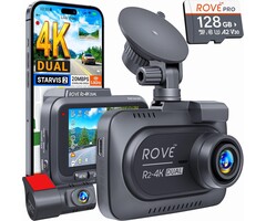 ROVE-R2-4K-DUAL - ROVE R2-4K DUAL Dash Cam Front and Rear, STARVIS 2 Sensor, FREE 128GB Card Included, 5G WiFi - up to 20MB/s Fastest Download Speed with App, 4K 2160P/FHD Dash Camera for Cars, 3" IPS, 24H Parking Mode