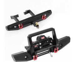 1/18-DEF-BUMPER - GLOBACT Metal Bumper Set with Winch for TRX4M Defender 1/18 RC Crawler Upgrade Parts