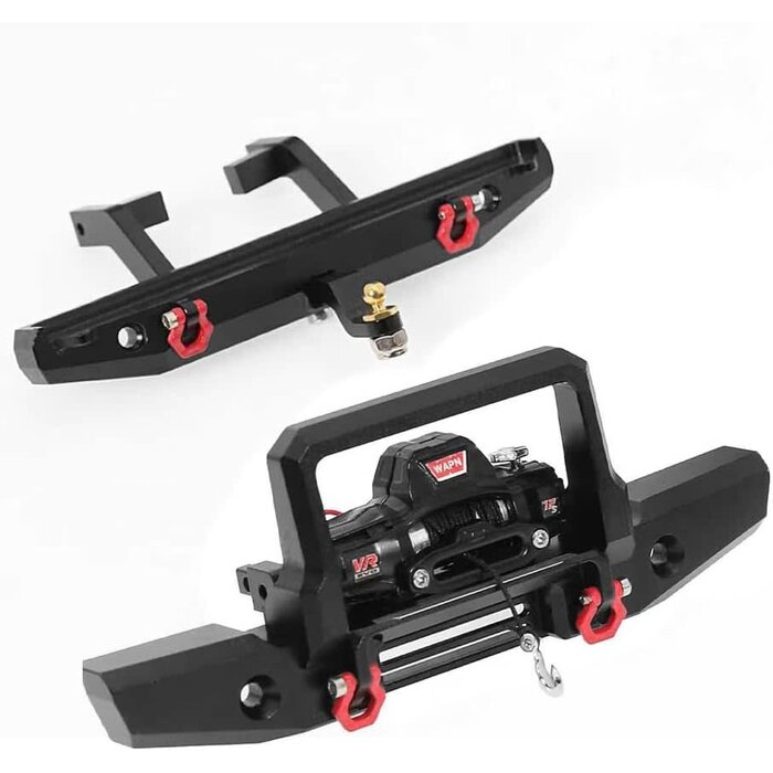 1/18-DEF-BUMPER - GLOBACT Metal Bumper Set with Winch for TRX4M Defender 1/18 RC Crawler Upgrade Parts