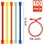 23-CBT-6 - GESIPOR 10pcs 6-Inch Silicone Cable Ties - Reusable Twist Ties Bendable Steel-Core Rubber Cable Ties for Bundling and Holding, All Purpose Cord Tie for Indoor and Outdoor (5 Colors)