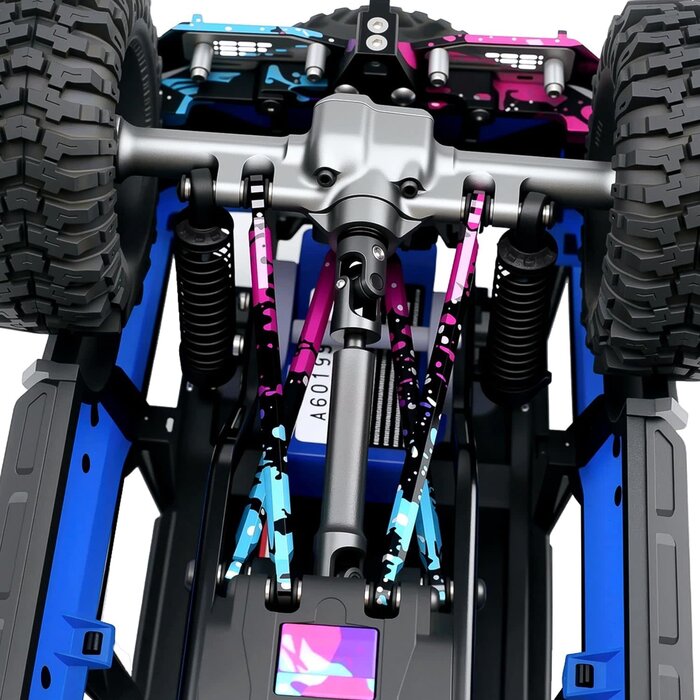 1/18-BRNC-LINKS-SPLSH - TCRC Splash Anodizing Aluminum High Clearance Chassis Links Set for 1/18 TRX4M Defender Bronco Crawler Truck