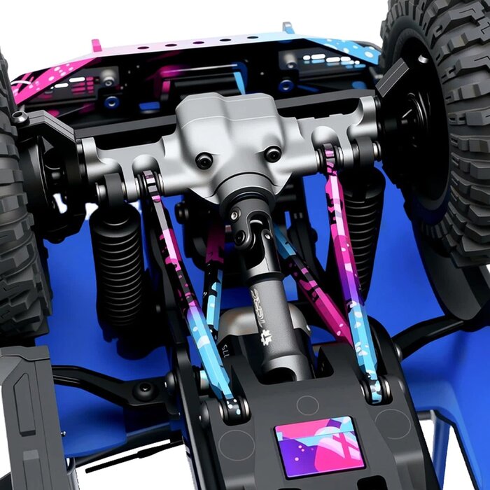 1/18-BRNC-LINKS-SPLSH - TCRC Splash Anodizing Aluminum High Clearance Chassis Links Set for 1/18 TRX4M Defender Bronco Crawler Truck