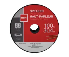 RCA RCAAH16100SR - RCA 16-Gauge Speaker Wire, Clear (100 Ft.)