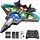 4D-V32-BLU - 4DRC V32 Foam Remote Control Airplane RC Planes for Kids Adults, Blue, RC Airplane Fighter Jet with Light, 360° Flip Fighter Jet Toys, Stunt Roll, Airplane Toy Gifts for Kids Boys