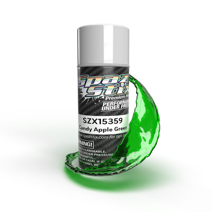Spaz Stix SZX15359 - Candy Apple Green Aerosol Paint, 3.5oz Can