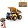 Z6833AY - BRRRRT 1/64 RC Dump Truck, Full Proportion Mini Dump Truck Toy, 8-Channel Remote Control Toy with Metal Bed & Light, RC Construction Vehicles, Type- C Built-in Battery for Boys and Girls Age 3+