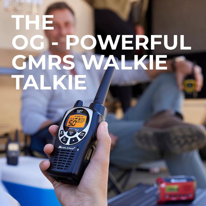 GXT1000VP4 - Midland GXT1000VP4 GMRS Two-Way Radio | 50-Channel, Long Range, 142 Privacy Codes, SOS & NOAA, Rechargeable Nickle Battery