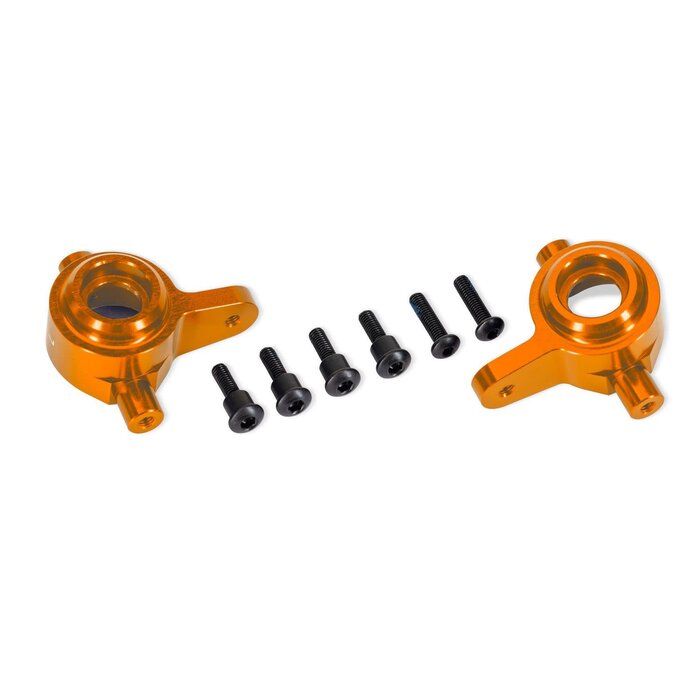 Traxxas 9064-ORNG - Orange Aluminum Steering Blocks (L&R)