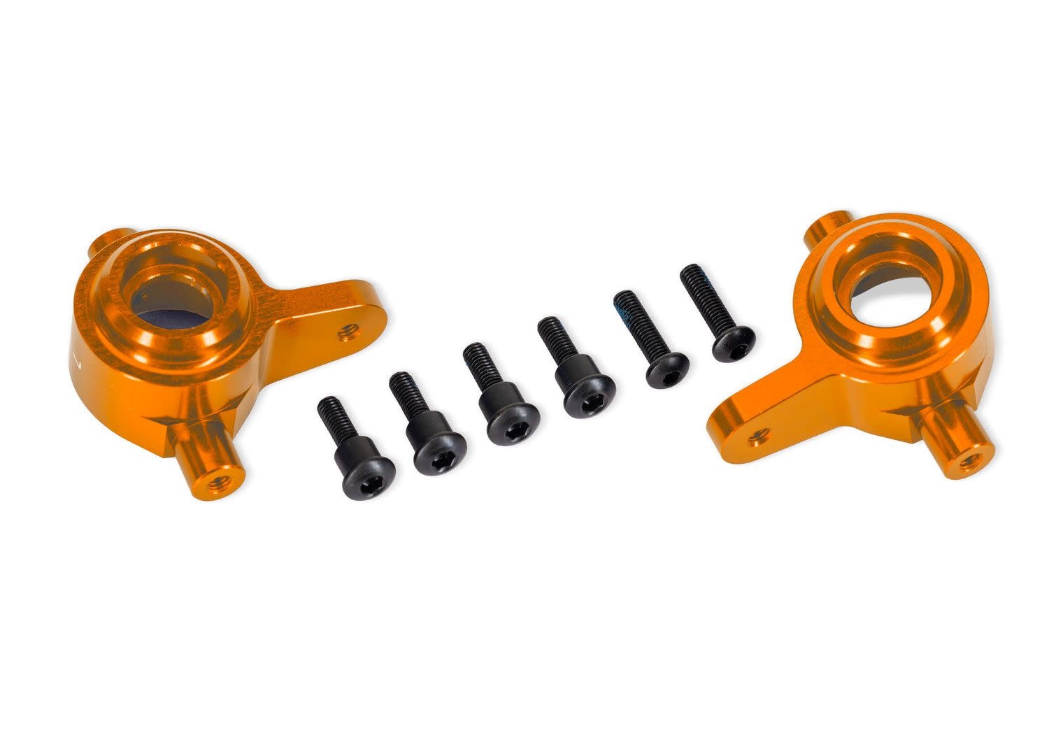 Traxxas 9064-ORNG - Orange Aluminum Steering Blocks (L&R)